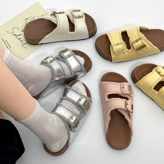 Dép Xỏ Ngón Đế Dày Trắng Retro Cho Nữ Mùa Hè 2025 Kiểu Mới Đi Chơi Ngoài Trời Chống Trượt MSP728