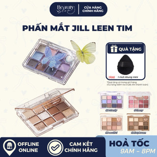   HOẢ TỐC  Bảng Phấn Mắt Bắt Sáng 12 Ô JILL LEEN Trái Tim 