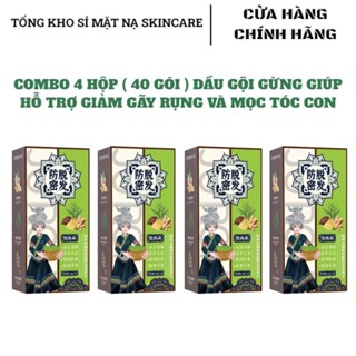 < Combo 4 Hộp > Dầu Gội Gừng Kích Thích Mọc Tóc Con Và Hỗ Trợ Giảm Gãy Rụng