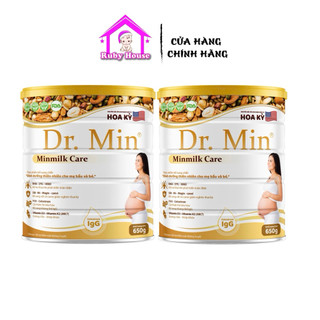 Combo 2 sữa hạt bầu Dr.Min Milk lon 650g- Dinh dưỡng toàn diện cho mẹ và bé