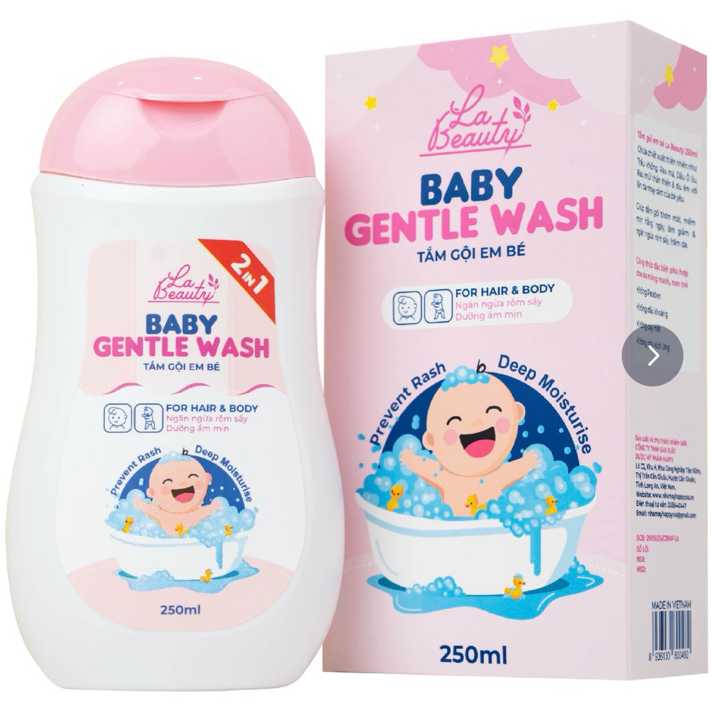 [CHÍNH HÃNG]Sữa tắm gội cho bé La Beauty Baby Gentle Wash dịu nhẹ, không kích ứng da (250ml)