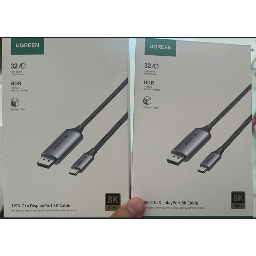 [new-rách seal]Cáp chuyển 1 chiều USB Type-C to Displayport 1.4 độ phân giải 8K@60Hz dài 1m 25157 ca