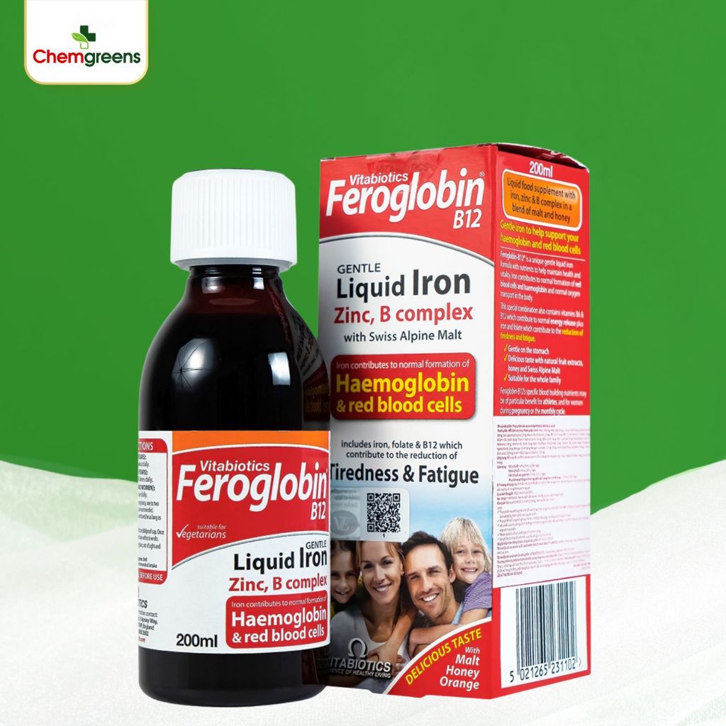 Thực phẩm bảo vệ sức khỏe FEROGLOBIN B12 Liquid - Hỗ trợ tăng khả năng tạo máu