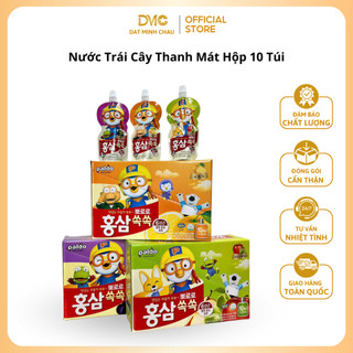  Nước Uống Trái Cây Thanh Mát Nho Cam Táo Hộp 10 Túi 100ml 