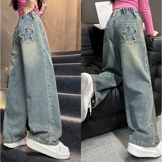 Quần jeans Ống Suông, Quần Bò Sao Xanh Túi Sau Thời Trang Sành Điệu Cho Bé Gái Size 20_50kg Vừa đi học, đi chơi dạo phố