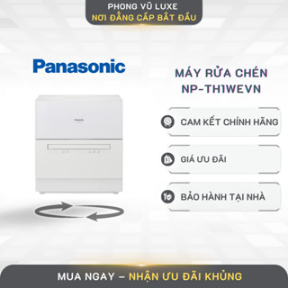 Máy rửa chén Panasonic NP-TH1WEVN Máy rửa chén mini nội địa Nhật, dung tích 6 bộ