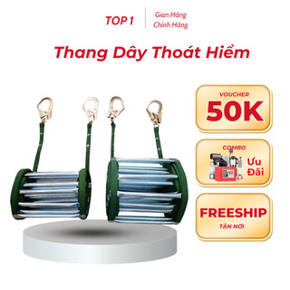  Thang Dây Thoát Hiểm Chống Cháy Sử Dụng Cho Nhà Chung Cư Cao Tầng Kèm Móc Tiện Lợi 