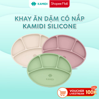 Khay Ăn Dặm Kamidi Silicone Cao Cấp, Khay Ăn Dặm Cho Bé Chống Đổ Chịu Nhiệt Tốt