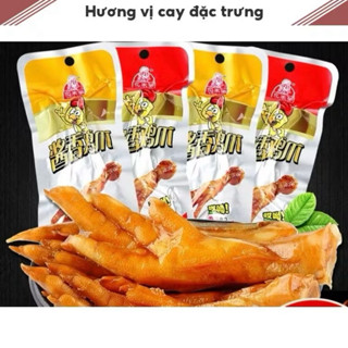  com bo 15 chiếc chân gà tứ xuyên vị cay thơm ngon gói 32g  tặng kèm sốt chấm  