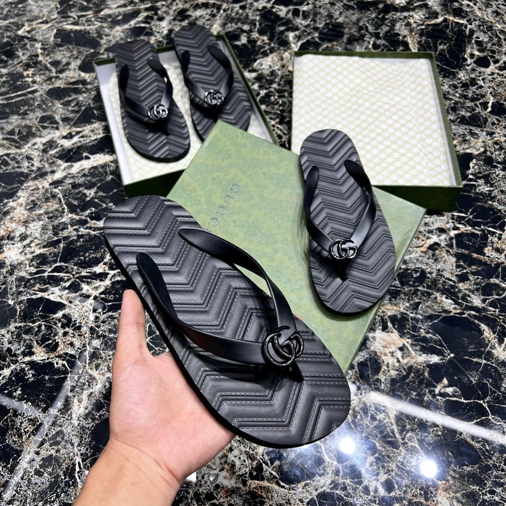 Tông Gc DSQ Full Đen Hàng Đẹp - Dép Tông Xỏ Ngón Nam Hot 2025 ( HÀNG CHUẨN )