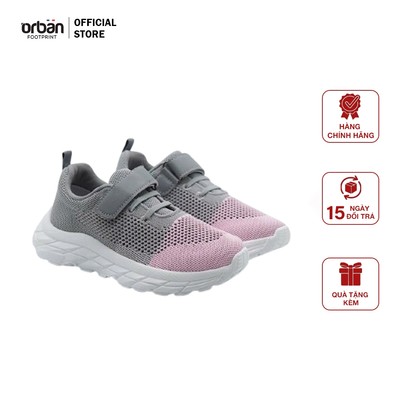 Giày Thể Thao Unisex URBAN FOOTPRINT TB2506 Quai Dán 2 Màu Hồng - Ghi