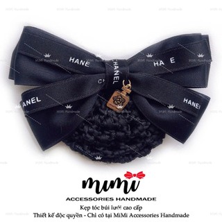   MiMi Kẹp búi lưới cao cấp   Kẹp tóc thời trang nữ họa tiết thương hiệu phù hợp cho văn phòng ngân hàng trung niên 