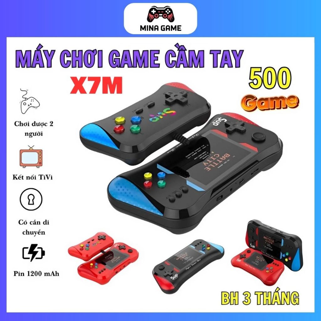 Máy Chơi Game Cầm Tay mini X7M - Hơn 500 Game Màn Hình HD Phiên Bản Mới Nhất 2025