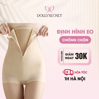 Quần Gen Nịt Bụng Siết Eo Chống Cuộn DOLLY SECRET Có Khóa Kéo Và Mắc Cài Q11