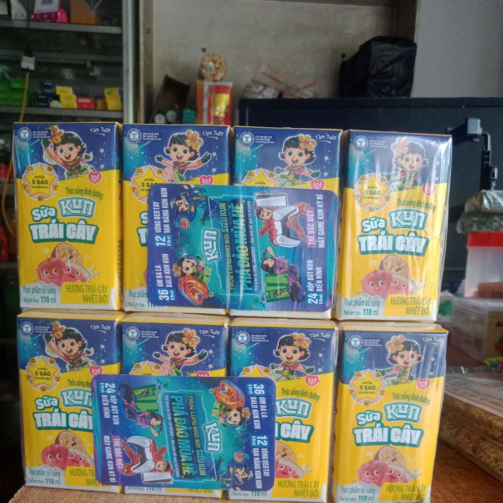 Thùng sữa kun 110ml hương trái cây nhiệt đới