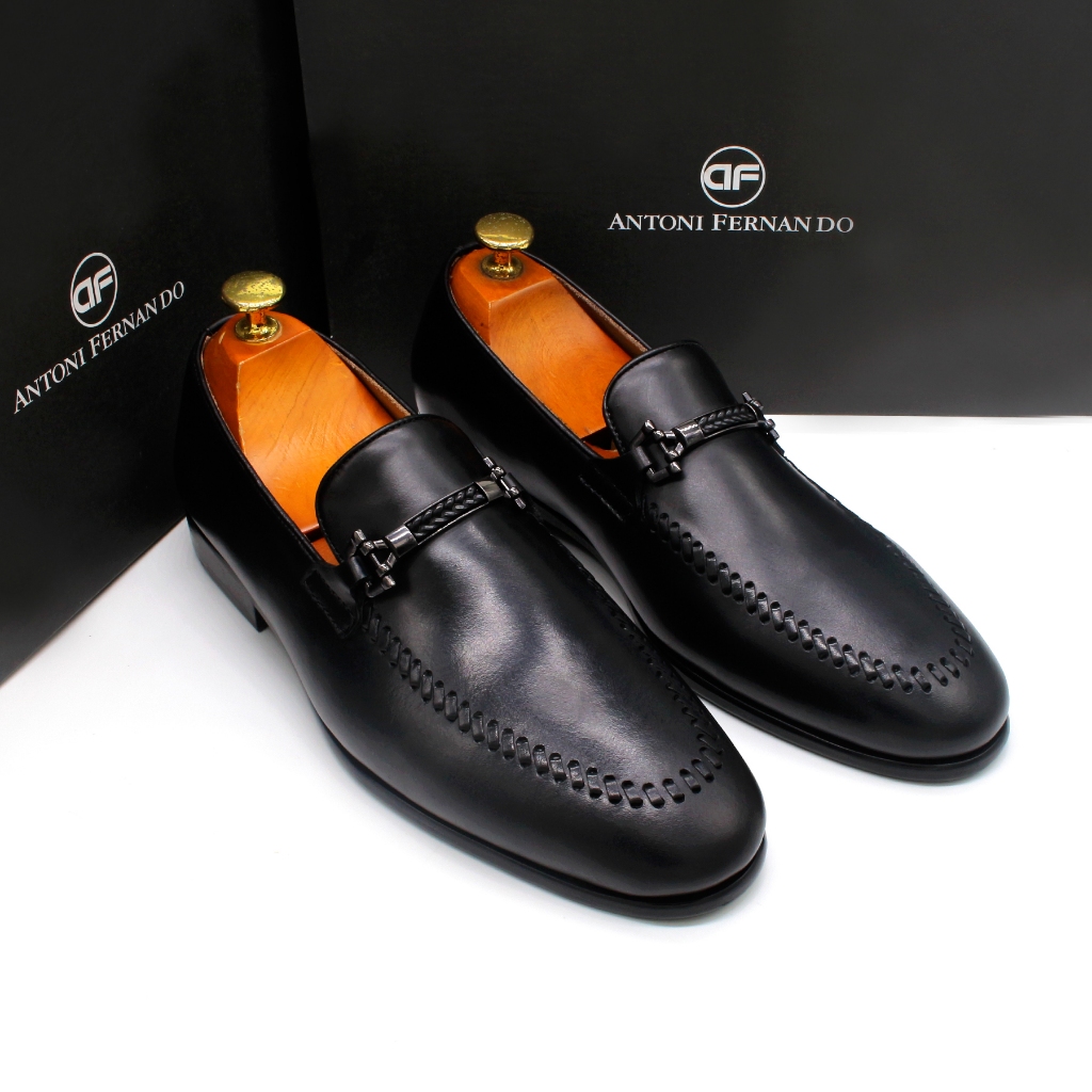 Giày Công Sở Loafer Nam Da Bò Nhập Khẩu Ý Đế Phíp Antoni Fernando AF30741