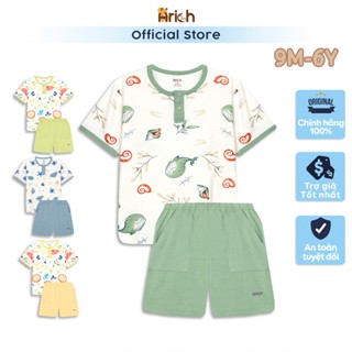 Bộ Quần Áo Cổ Trụ thương hiệu Arich Sunny Garden cho bé trai, bé gái từ 9 tháng đến 6 tuổi