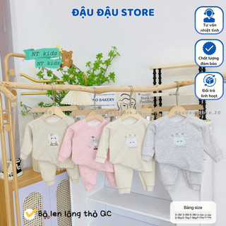  Set 2 - Set 3 Bộ Dài Tay Len Lông Thỏ Thu Đông Quảng Châu mềm mại ấm áp cho bé trai bé gái 5-15kg BLEN01 Đậu Đậu Store 
