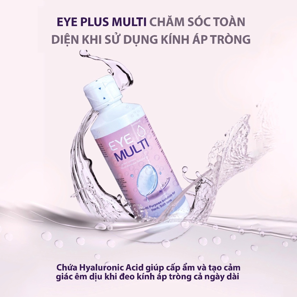 Nước ngâm lens VIVIMOON dung dịch làm sạch, khử trùng, bảo quản kính áp tròng EYE PLUS MULTI SOLUTION 150ml | BigBuy360 - bigbuy360.vn
