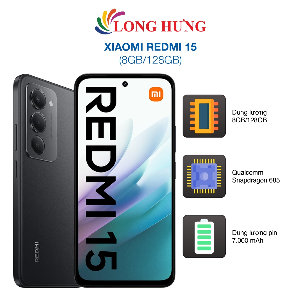 Điện thoại Xiaomi Redmi 15 (8GB/128GB) - Hàng chính hãng