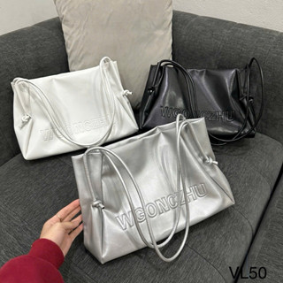 Túi Xách Công Sở Nữ VL Dáng Tote Chất Da PU Mềm In Nổi Hoạ Tiết Chữ Túi Rộng Có Thể Đựng Nhiều Đồ Sách Vở Tài Liệu