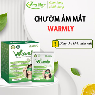  Chườm ấm mắt Warmly Vita Life mặt nạ mắt tiện lợi giúp thư giãn cho mắt 1 hộp 10 miếng 