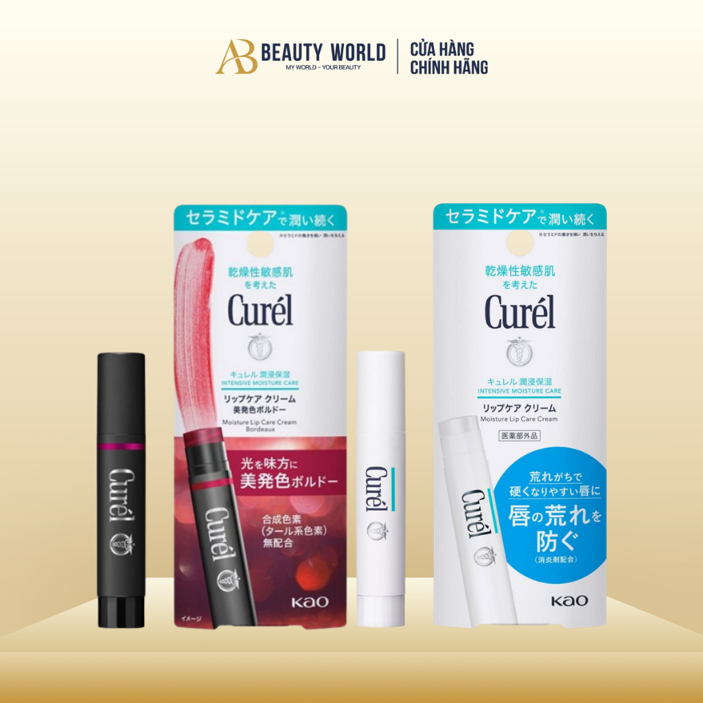 Son Dưỡng Môi Cấp Ẩm Chuyên Sâu Curel Intensive Moisture Care Moisture Lip Care Cream 4.2g AB BEAUTY