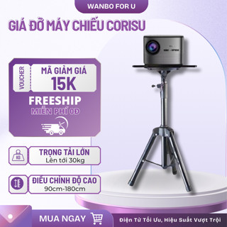 Giá Đỡ Máy Chiếu CORISU 3 Chân 1m8 Đa Năng Di Động, Nhỏ Gọn, Chắc Chắn, Dễ Sử Dụng - Bảo Hành 12 Tháng