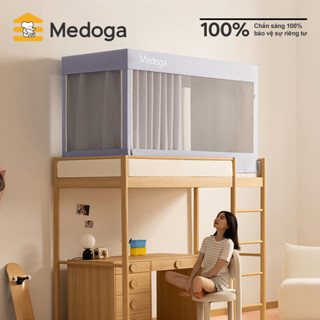 Mùng Khung Giường Tầng Ký Túc Xá Cho Sinh Viên Medoga Đơn Sắc | Khung Rèm Giường Tầng KTX | Chống Muỗi Kiến Ba Khoang 