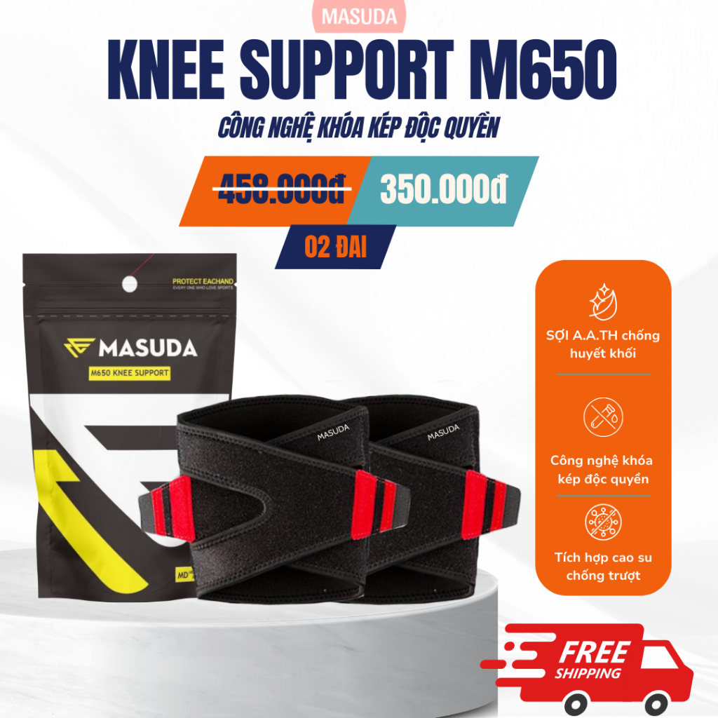 Đai Bảo Vệ Đầu Gối Giảm Căng Cơ Hạn Chế Chấn Thương Chống Xê Dịch Masuda Nhật…