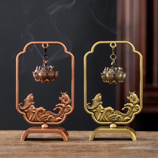  Lư Hương Xông Trầm Đốt Nhang Trầm Bằng Hợp Kim Đồng  Dạng Giá Treo Cỡ Bé  