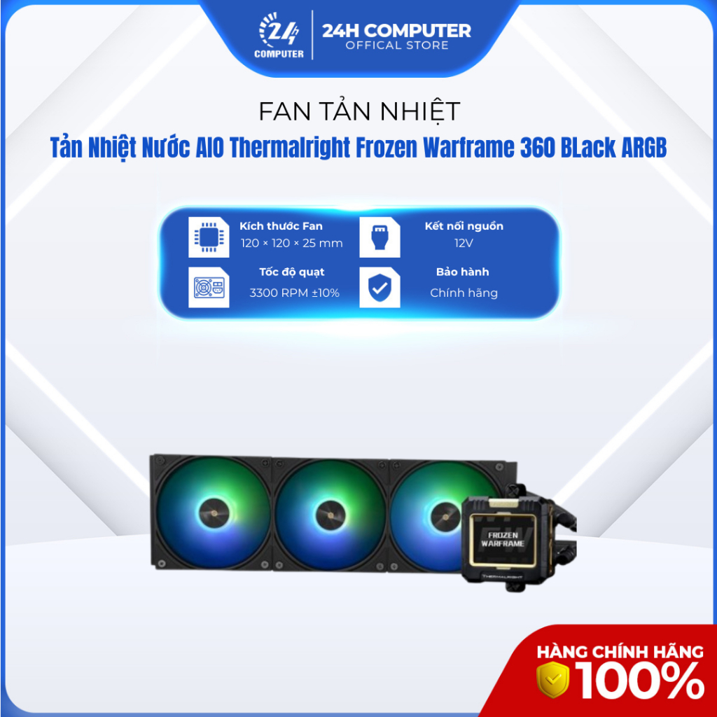 Tản Nhiệt Nước AIO Thermalright Frozen Warframe 360 BLack ARGB