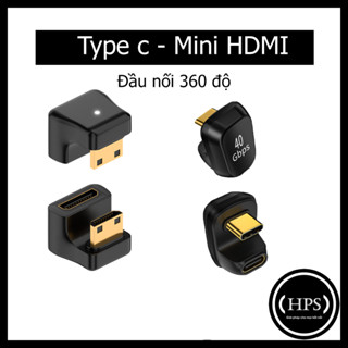  Đầu nối chữ U cho màn hình di động đi dây gọn gàng giúp giấu dây ra mặt sau- Mini Hdmi Type c - HPS 