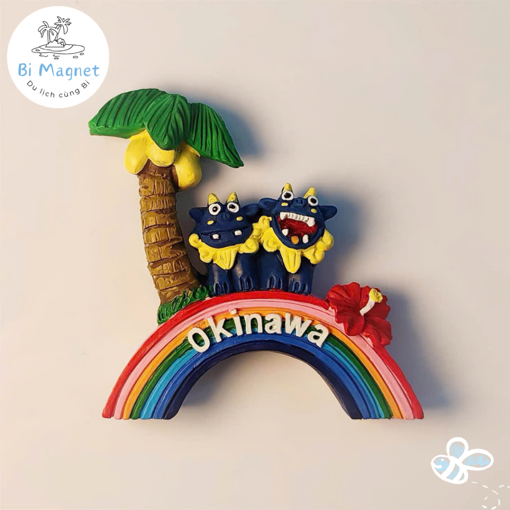 [SẴN] Magnet Nam châm Resin Okinawa Dán tủ lạnh Quà lưu niệm Du lịch Nhật Bản