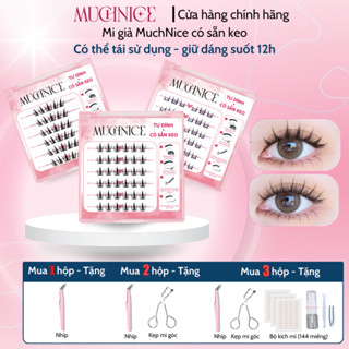 [Mua 3 Tặng 3] Hộp tiêu chuẩn Mi giả MuchNice tự dính không cần dùng keo, form mỏng nhẹ, tái sử dụng
