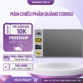 Màn chiếu treo tường phản quang CORISU 120 Inch giúp máy chiếu sáng thêm gấp 5 lần, gấp gọn