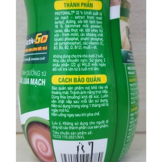 MILO [hủ 400g] THỨC UỐNG LÚA MẠCH [VN] Active Go Barley Powder