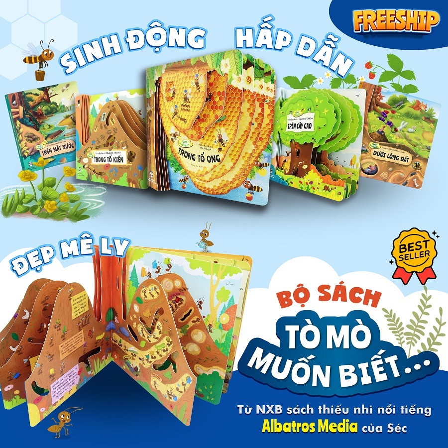 Bộ Sách Cho Bé - Tò Mò Muốn Biết - Sách khoa học tương tác, phát triển trí sáng tạo cho trẻ từ 3 - 8 tuổi (5 Cuốn)