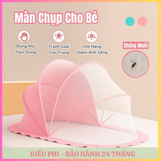  Màn chụp gấp gọn Kiều Phi mùng chụp cho bé bé sơ sinh trẻ em bé lớn tự bung chống muỗi hàng VIệt Nam 