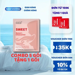 COMBO 5 Gel bôi trơn dạng gói Juncai Sweet, gen bôi trơn gốc nước tăng khoái cảm kéo dài thời gian quan hệ