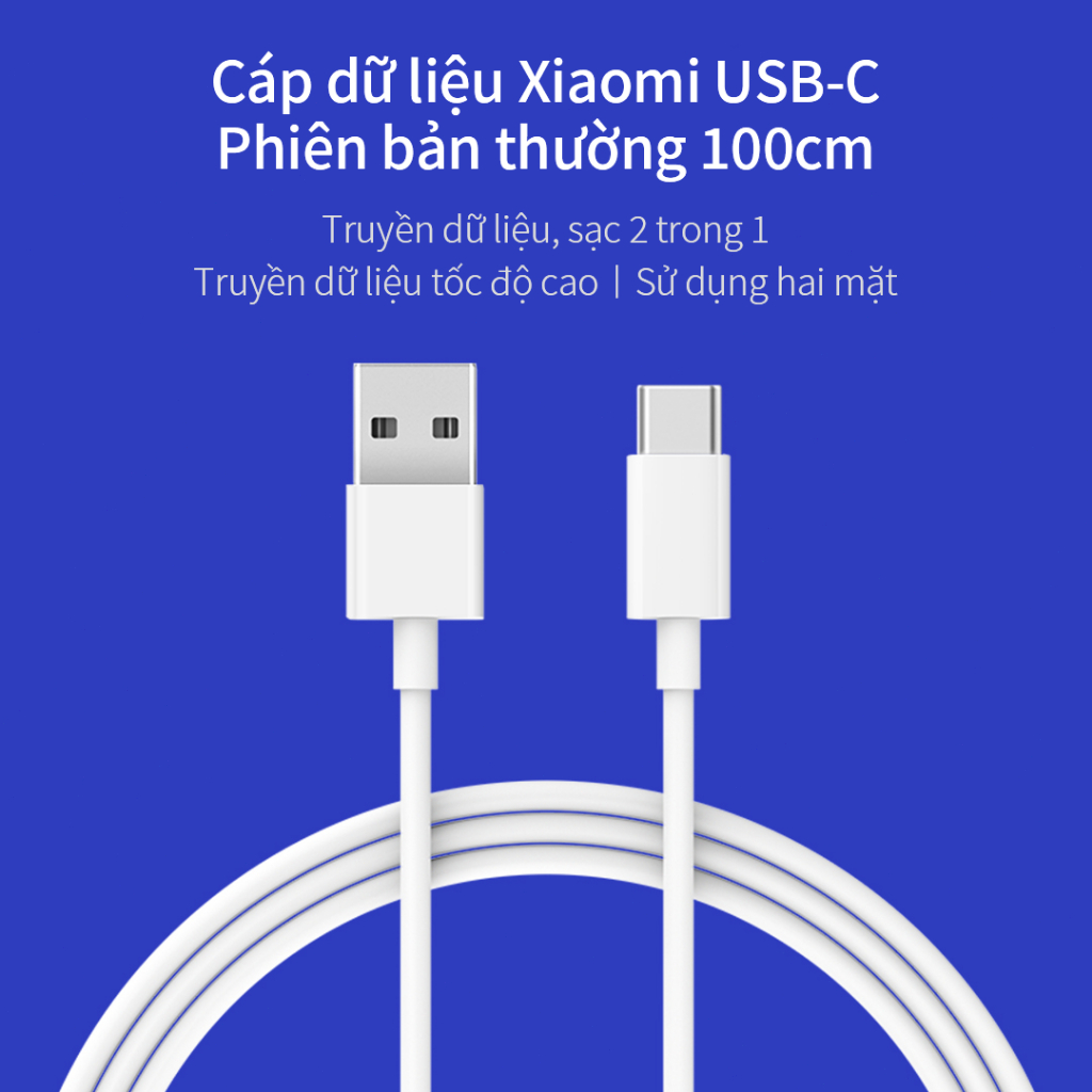 Cáp Dữ liệu USB-C của Xiaomi Bản Thông thường 100cm Cáp Sạc Nhanh Cho Android & iphone