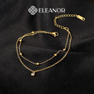  Lắc chân nữ layer titan Eleanor Accessories mắt xích đính đá phụ kiện trang sức vòng chân 10267 