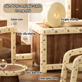 Xốp bọc cạnh bàn, góc bàn an toàn cho bé, bọc cạnh dài 2m chống va đập chất liệu cao su NBR mềm mại