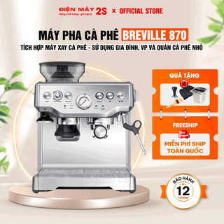   HCM-Sẵn hàng  Máy Pha Cà phê Máy Pha Cafe Breville 870 Tự Động Tích Hợp Xay Và Pha Trong Một Giá Tốt Shopee 2025 