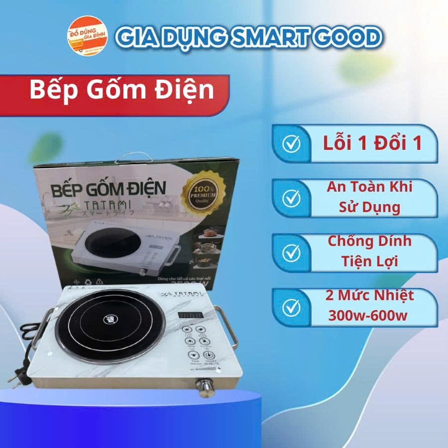 Bếp Gốm Hồng Ngoại Cao Cấp TATAMI Cảm Ứng Đa Chức Năng Công Suất 3500W , Không Kén Nồi ,Siêu Tiết Kiệm Điện