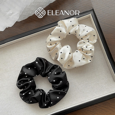 Dây buộc tóc nữ scrunchies Eleanor Accessories vải trơn phối chấm bi phụ kiện tóc dây cột tóc 10465