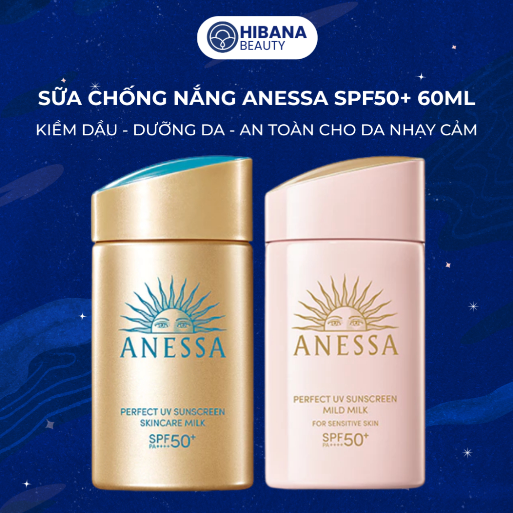  Kem Chống Nắng Dạng Sữa Chống Trôi Anessa Perfect UV Sunscreen Skincare Milk SPF50+ PA++++ 