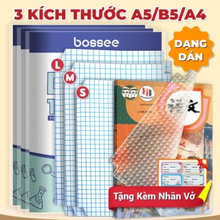 Bọc Sách Vở Decal Dán A5/A4/B5  - Tặng Nhãn Vở - Giấy Bọc Sách Giáo Khoa, Vở Ô Ly Học Sinh Sạch Sẽ Bền Đẹp _ Bositu