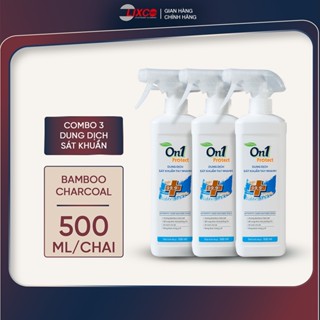  Combo 3 chai dung dịch sát khuẩn tay nhanh On1 hương Bamboo Charcoal chai xịt 500ml - Lixco Việt Nam 3C-C0202 
