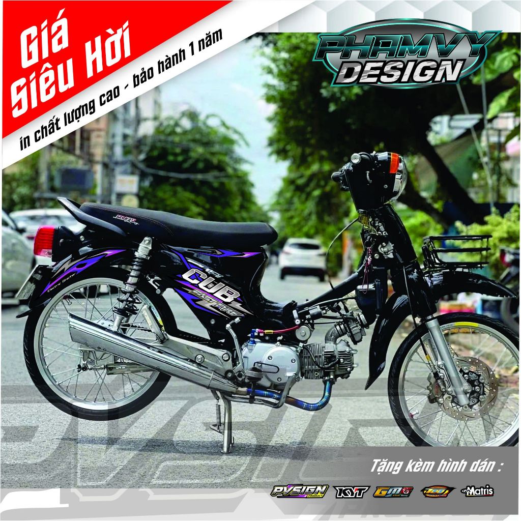 Tem cub 86 họa tiết sét speed cực đẹp đa dạng màu sắc chất liệu PVC